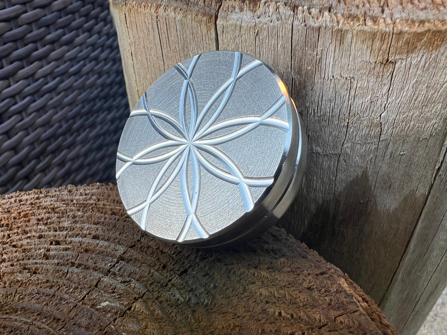 The Lotus Haptic Coin / Fidget / Clicker / Worry coin / Brass EDC / Sensory toy