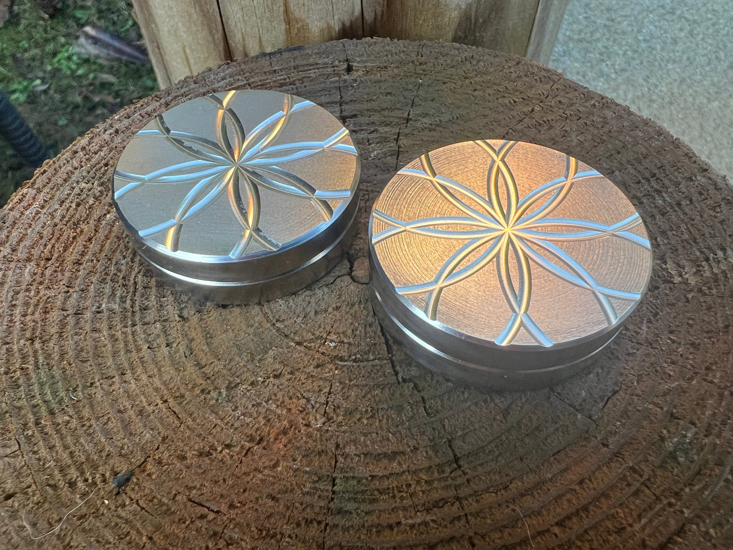 The Lotus Haptic Coin / Fidget / Clicker / Worry coin / Brass EDC / Sensory toy