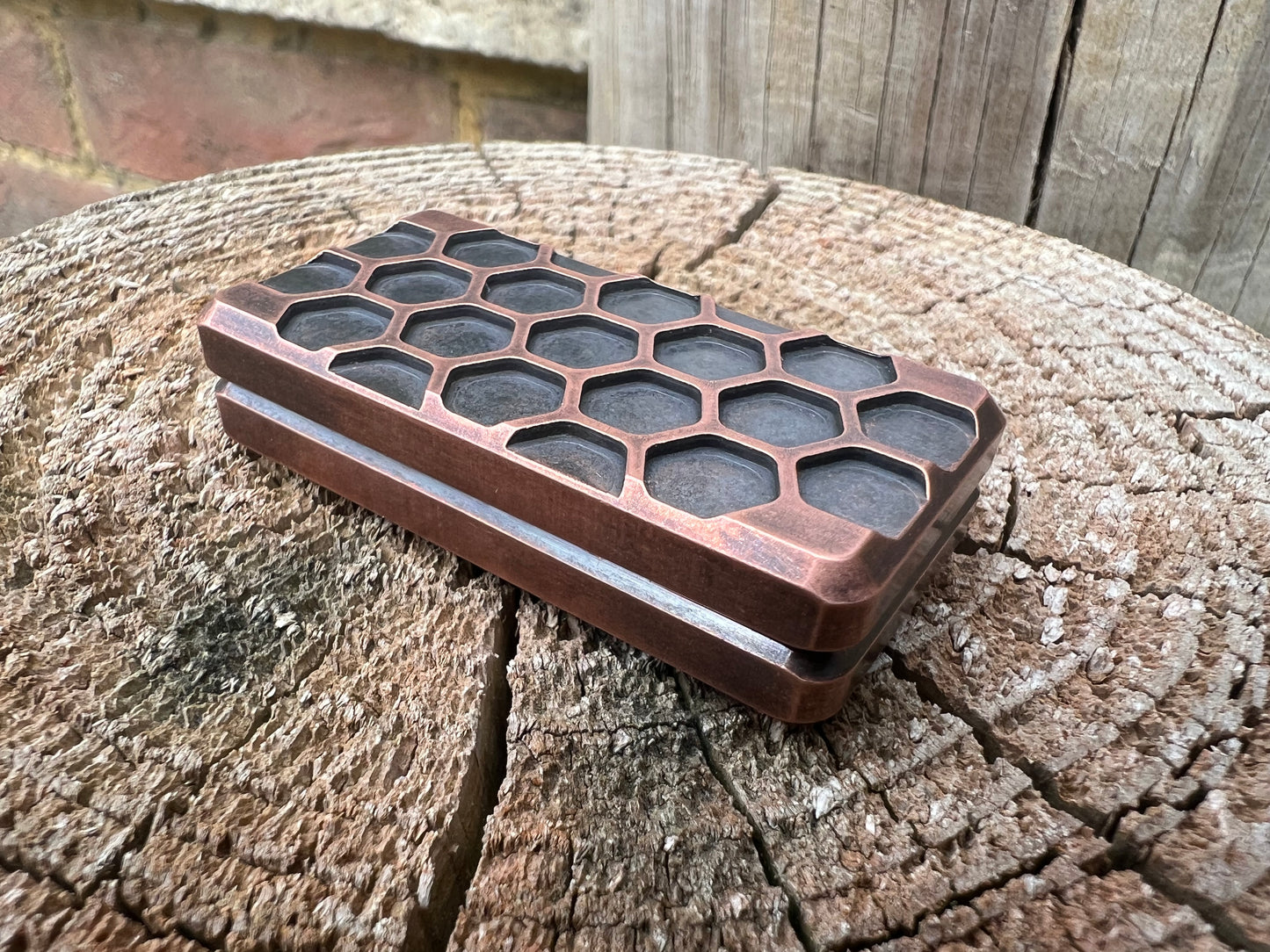 COPPER HONEYCOMB HAPTIC SLIDER / Sensory Device / Fidget Toy