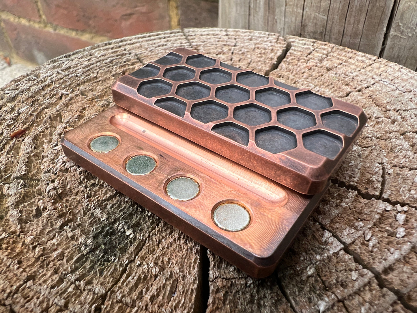 COPPER HONEYCOMB HAPTIC SLIDER / Sensory Device / Fidget Toy