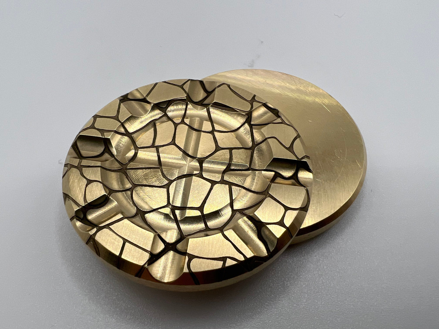 Cracked Orbit Haptic Coin / Fidget / Worry coin / Brass EDC / Sensory toy