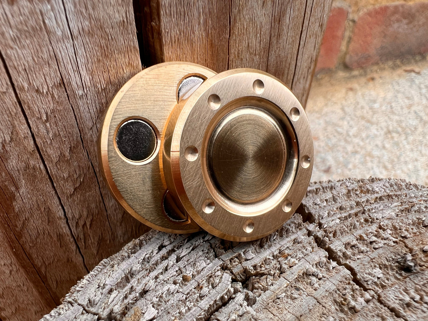 Mini Porthole Haptic Coin / Fidget / Worry coin / Brass EDC / Sensory toy