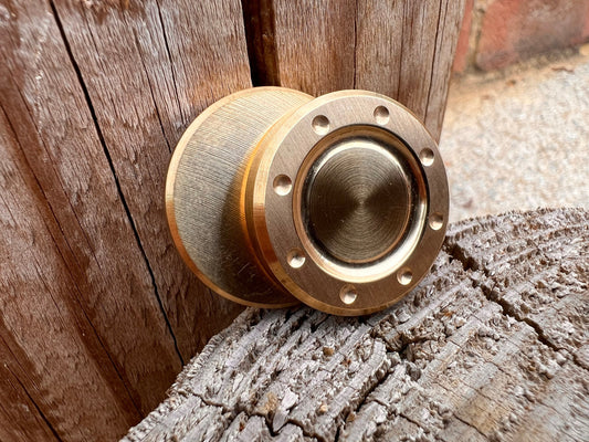 Mini Porthole Haptic Coin / Fidget / Worry coin / Brass EDC / Sensory toy